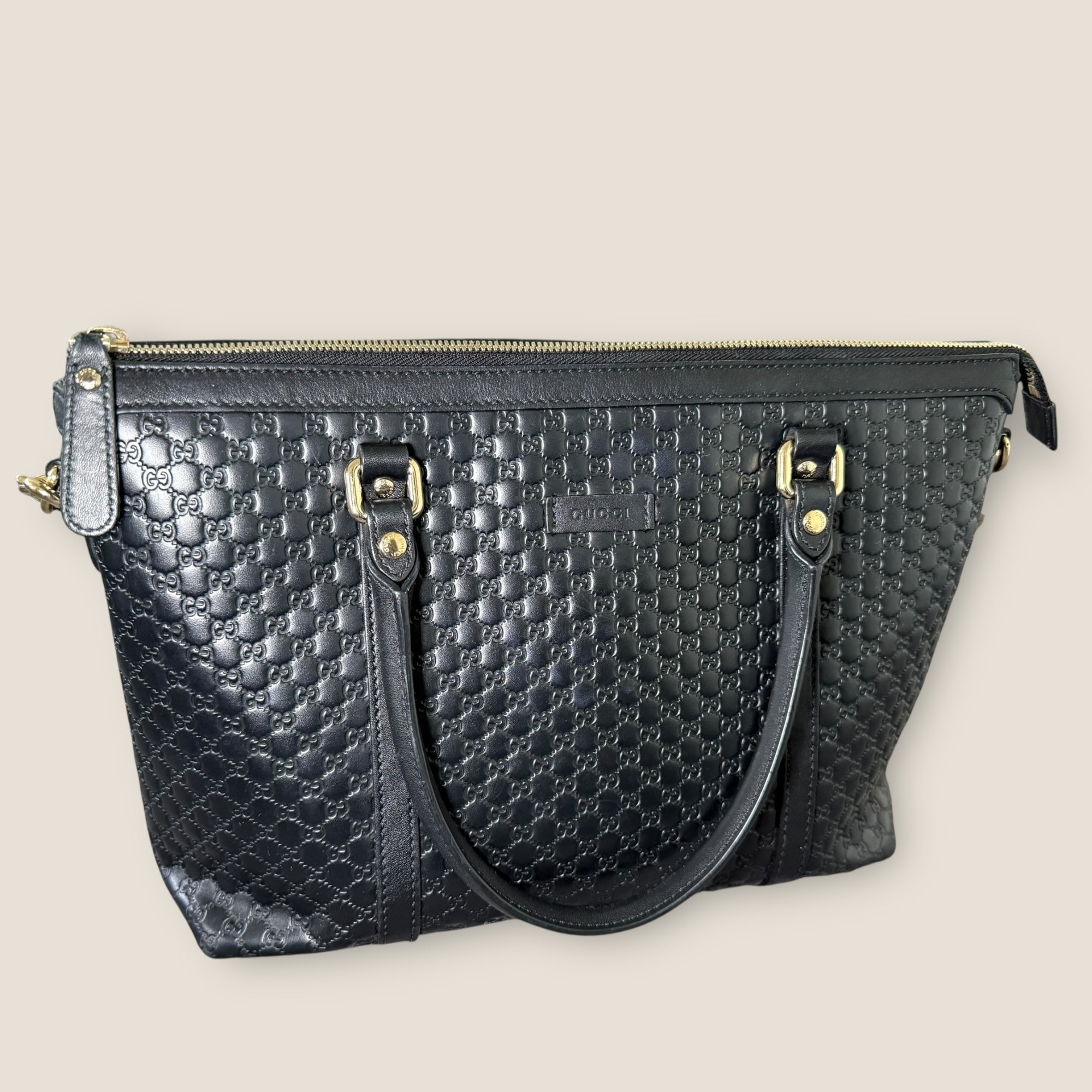 š¤ Gucci Guccissima Patent Leather Tote in Noir Gloss