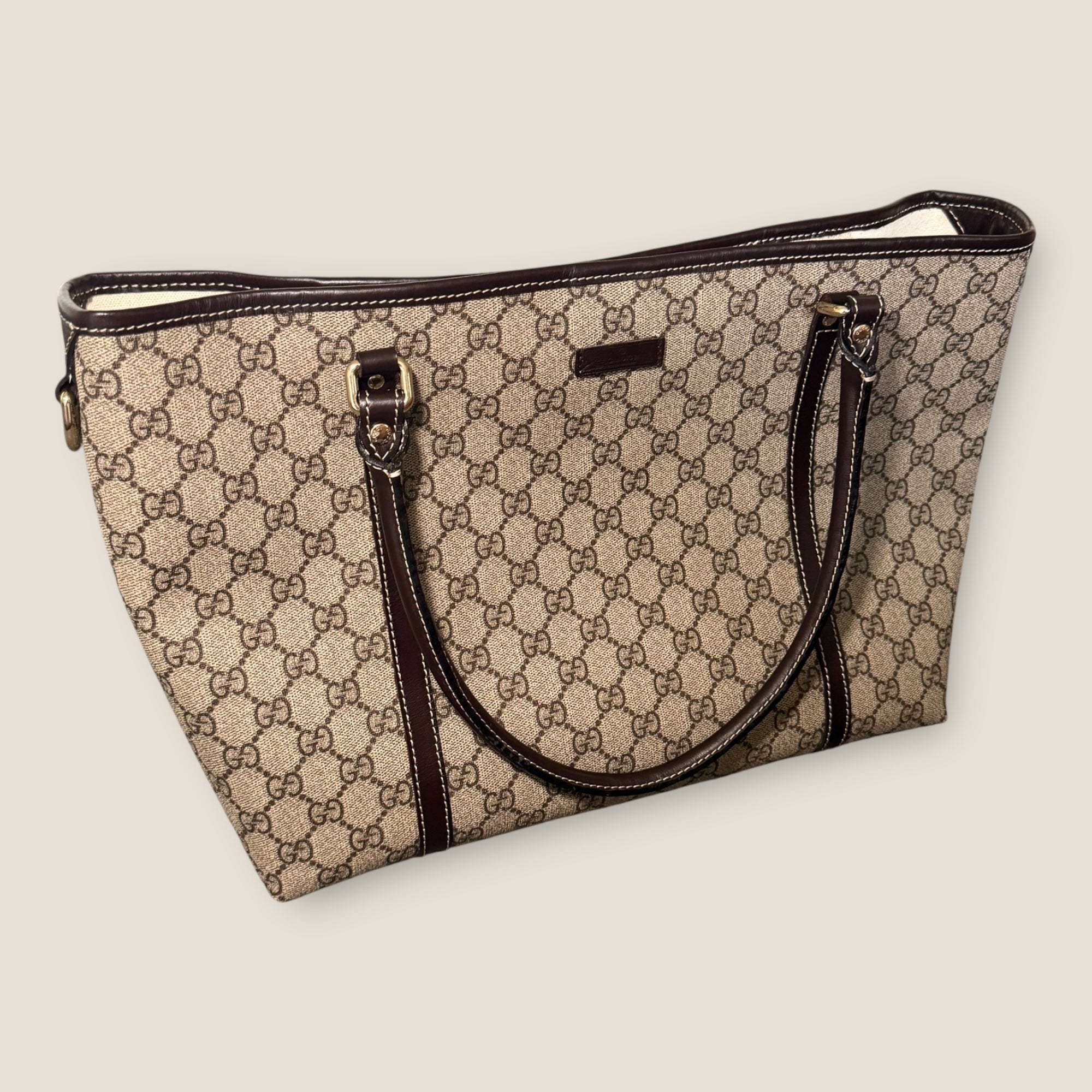 ♠️ Vintage Gucci Chocolate Canvas Tote