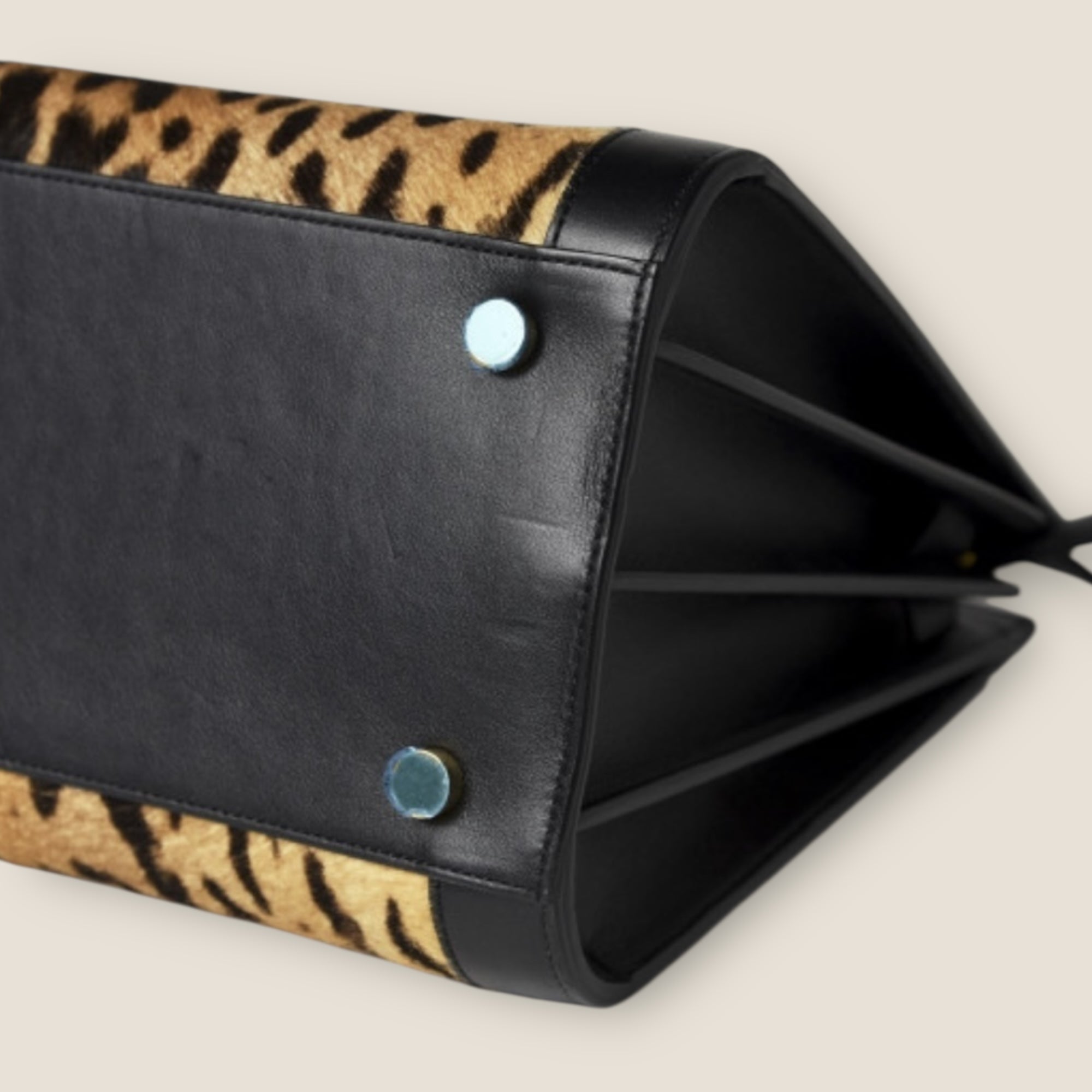 đ Saint Laurent Sac de Jour â Leopard Calf Hair & Black Leather (Large)