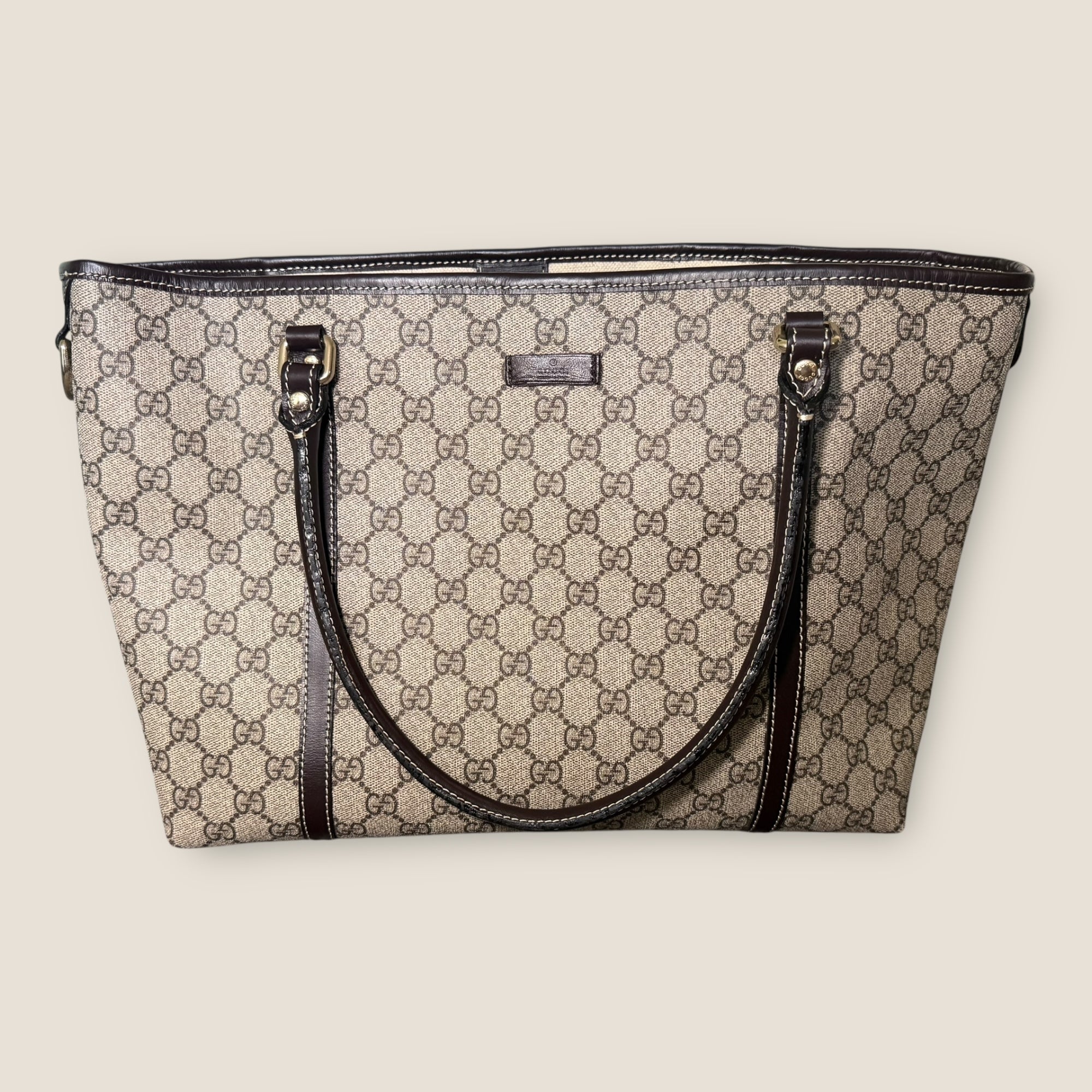 ♠️ Vintage Gucci Chocolate Canvas Tote