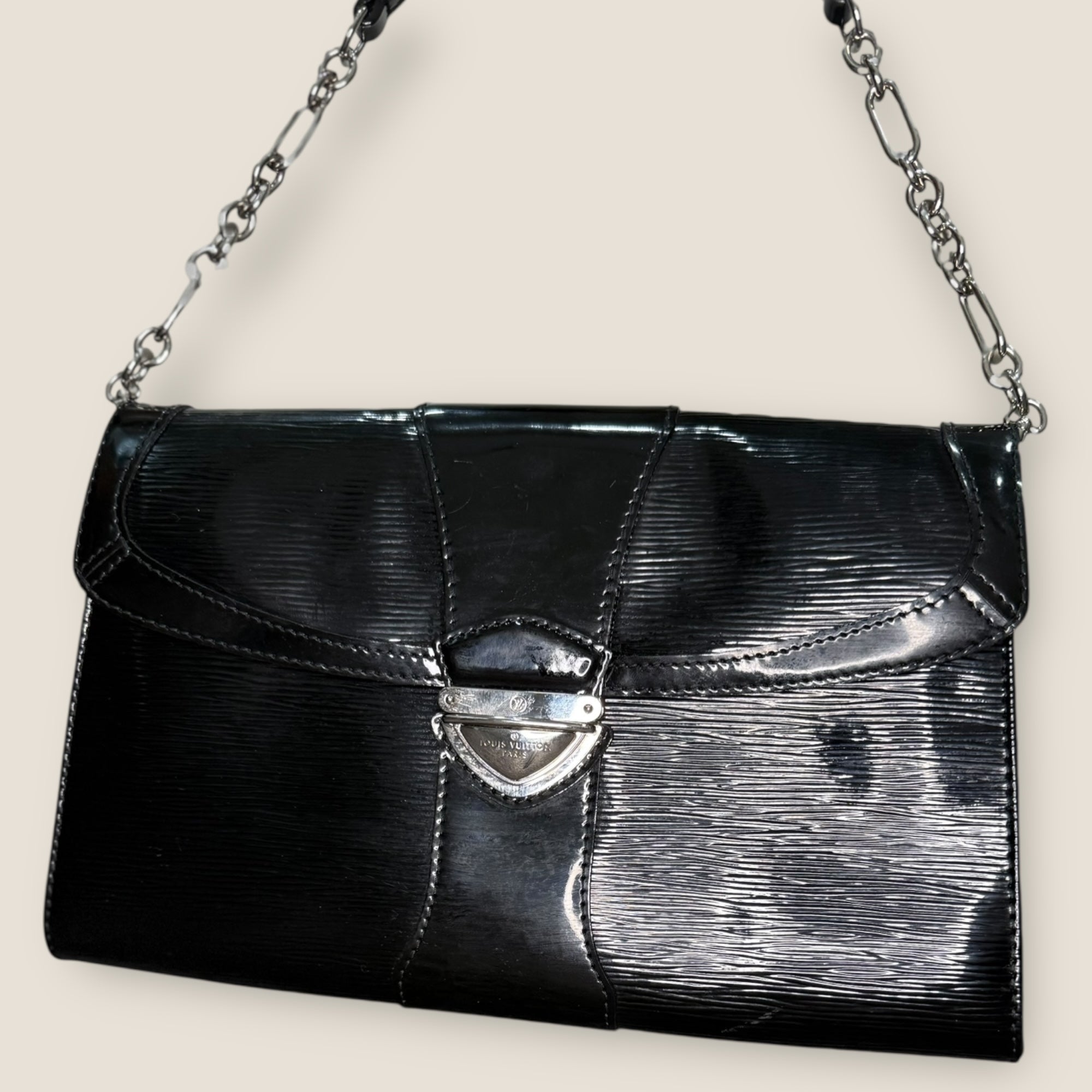 🖤 Louis Vuitton Montaigne Clutch – Epi Electric Leather
