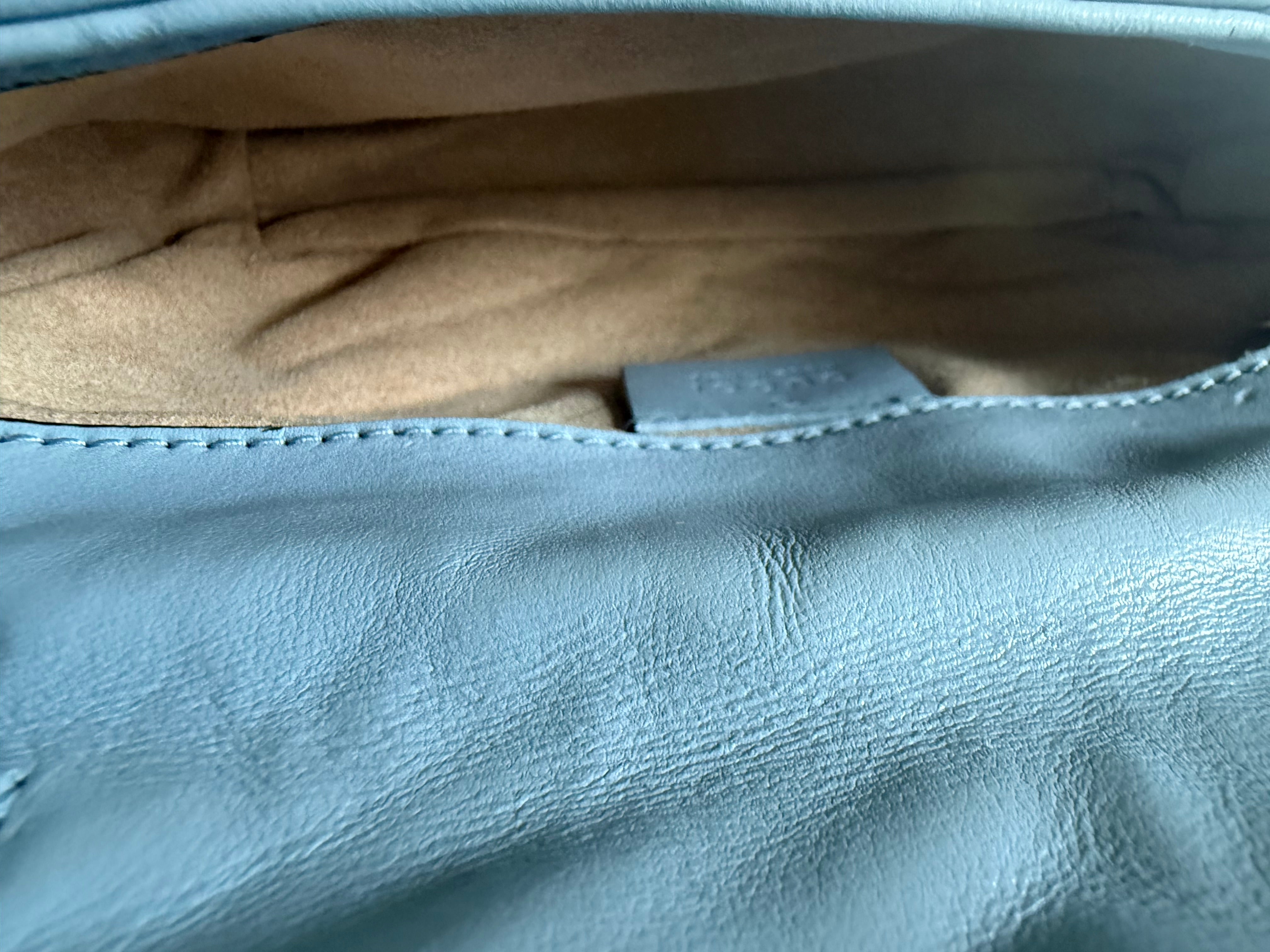 🧊Gucci Marmont Mini Crossbody – Powder Blue