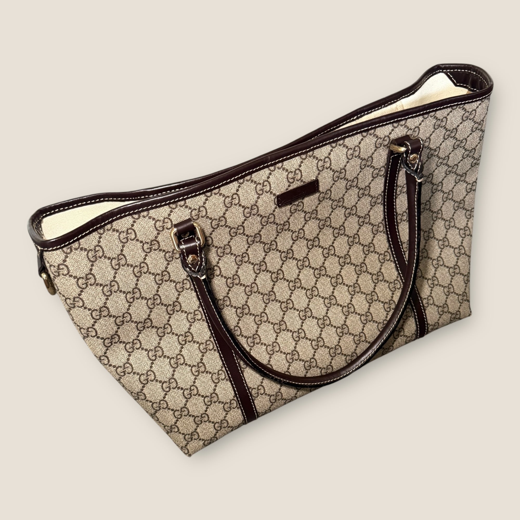♠️ Vintage Gucci Chocolate Canvas Tote