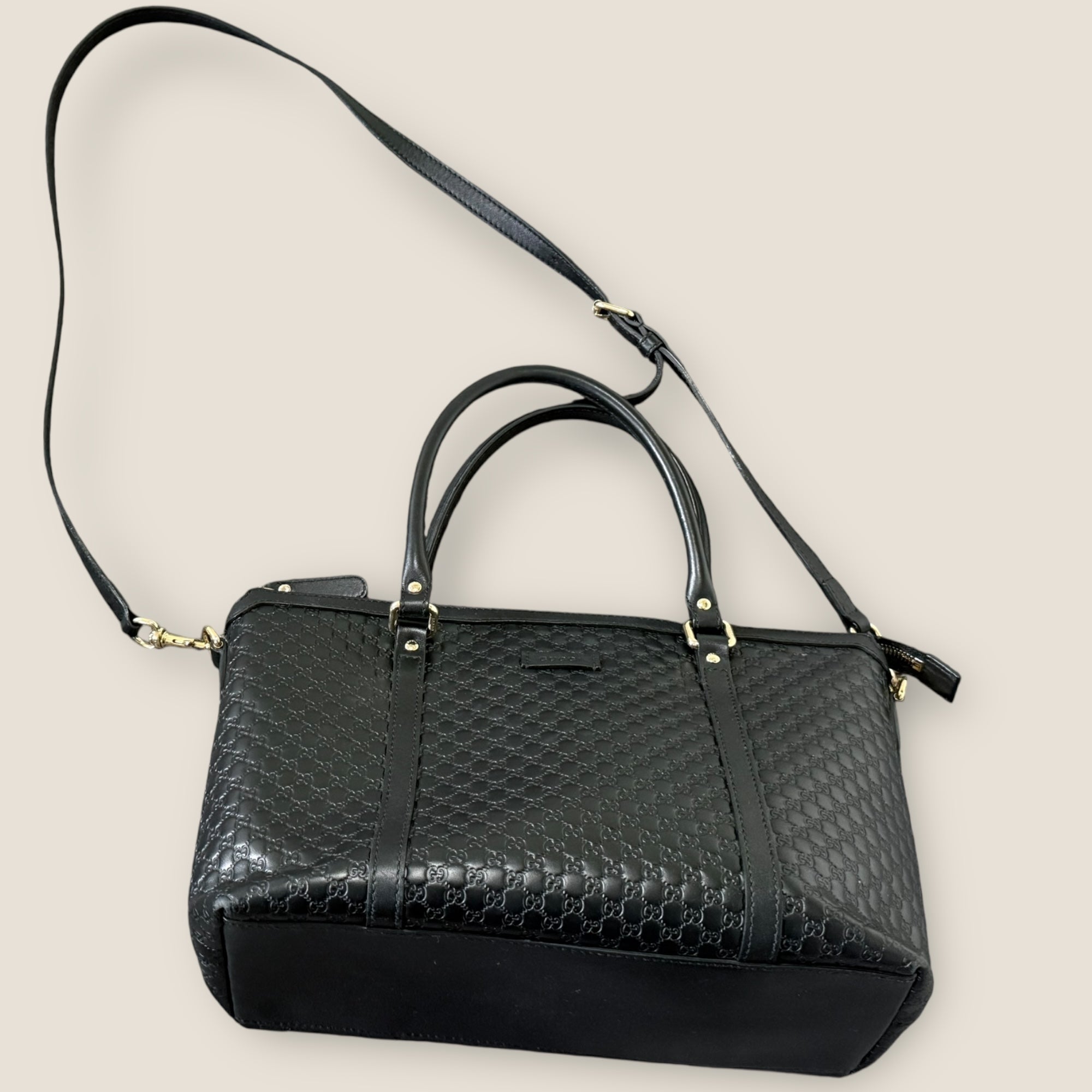 š¤ Gucci Guccissima Patent Leather Tote in Noir Gloss