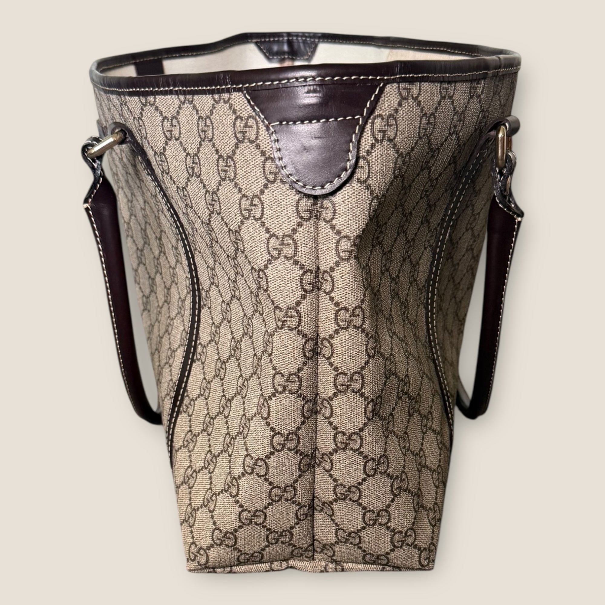 ♠️ Vintage Gucci Chocolate Canvas Tote