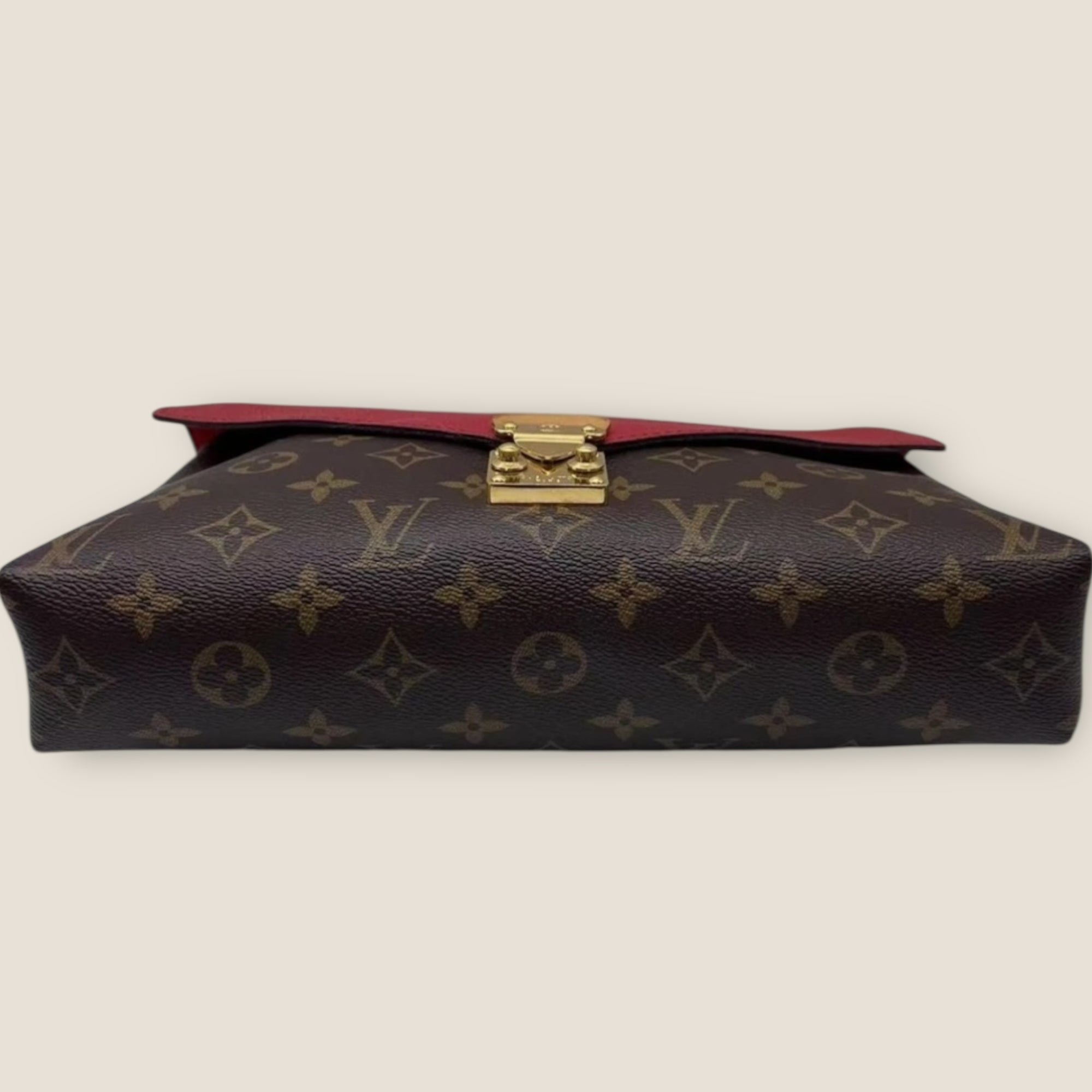 ❤️ Louis Vuitton Pallas Chain Shoulder Bag in Monogram & Cherry Red