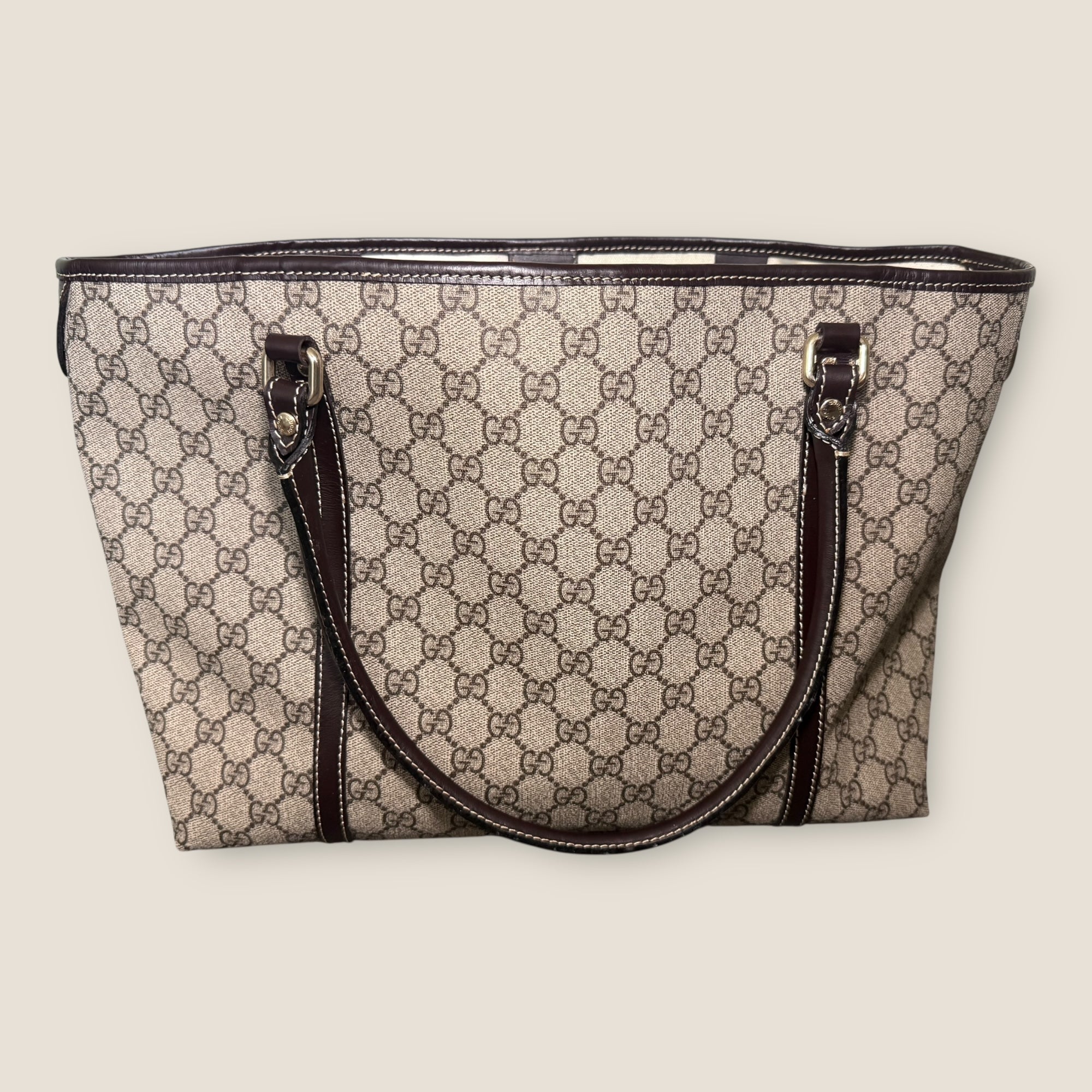 ♠️ Vintage Gucci Chocolate Canvas Tote