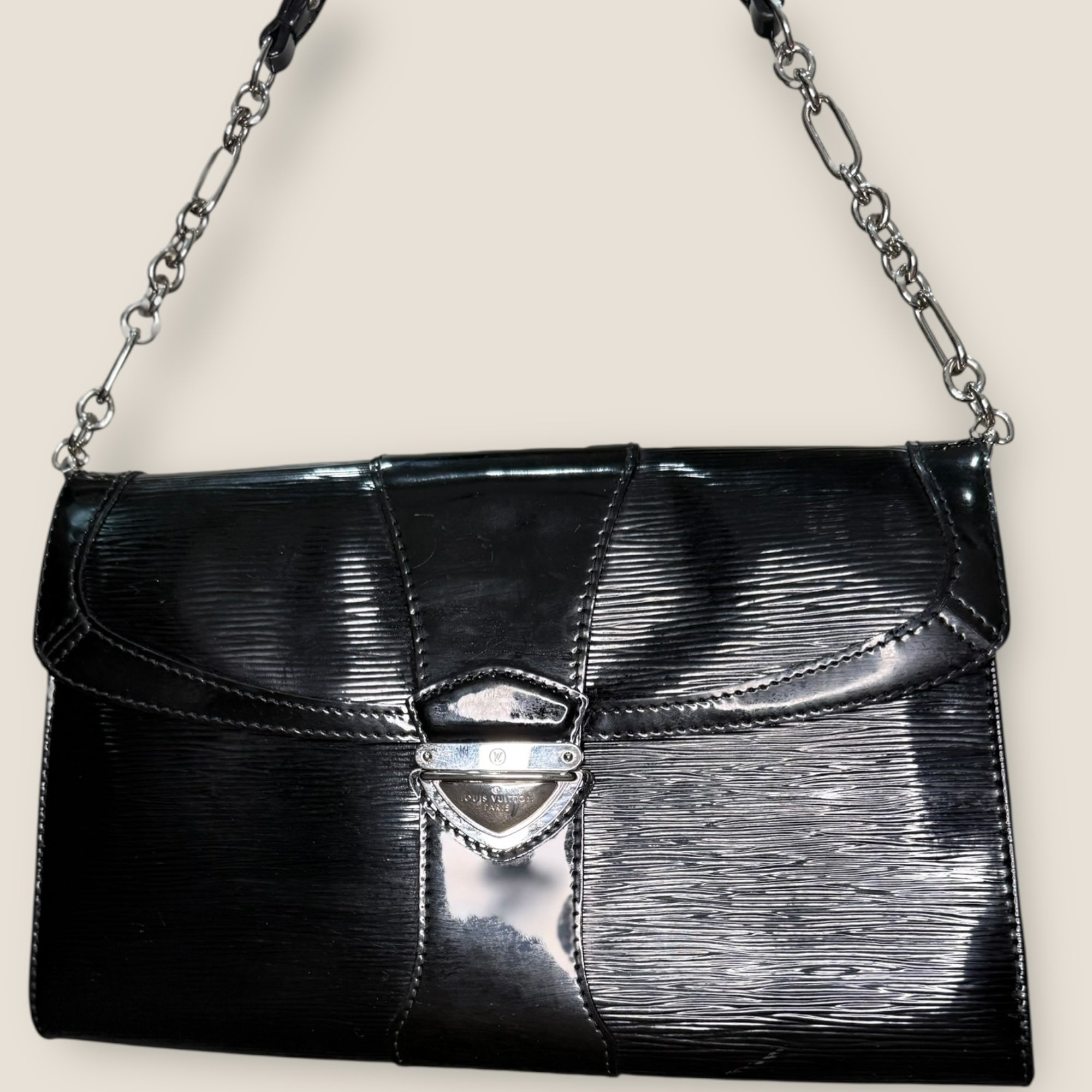 🖤 Louis Vuitton Montaigne Clutch – Epi Electric Leather