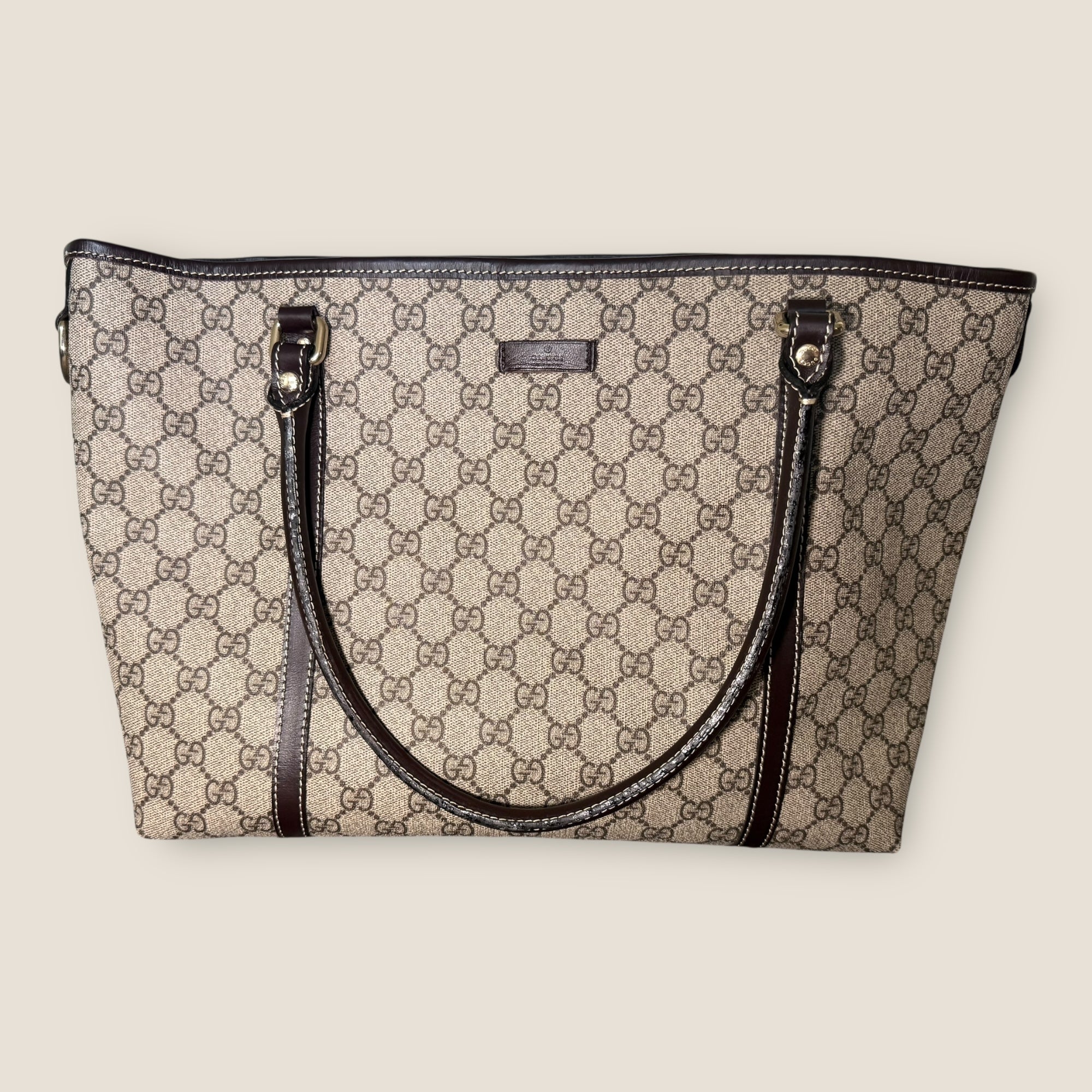 ♠️ Vintage Gucci Chocolate Canvas Tote
