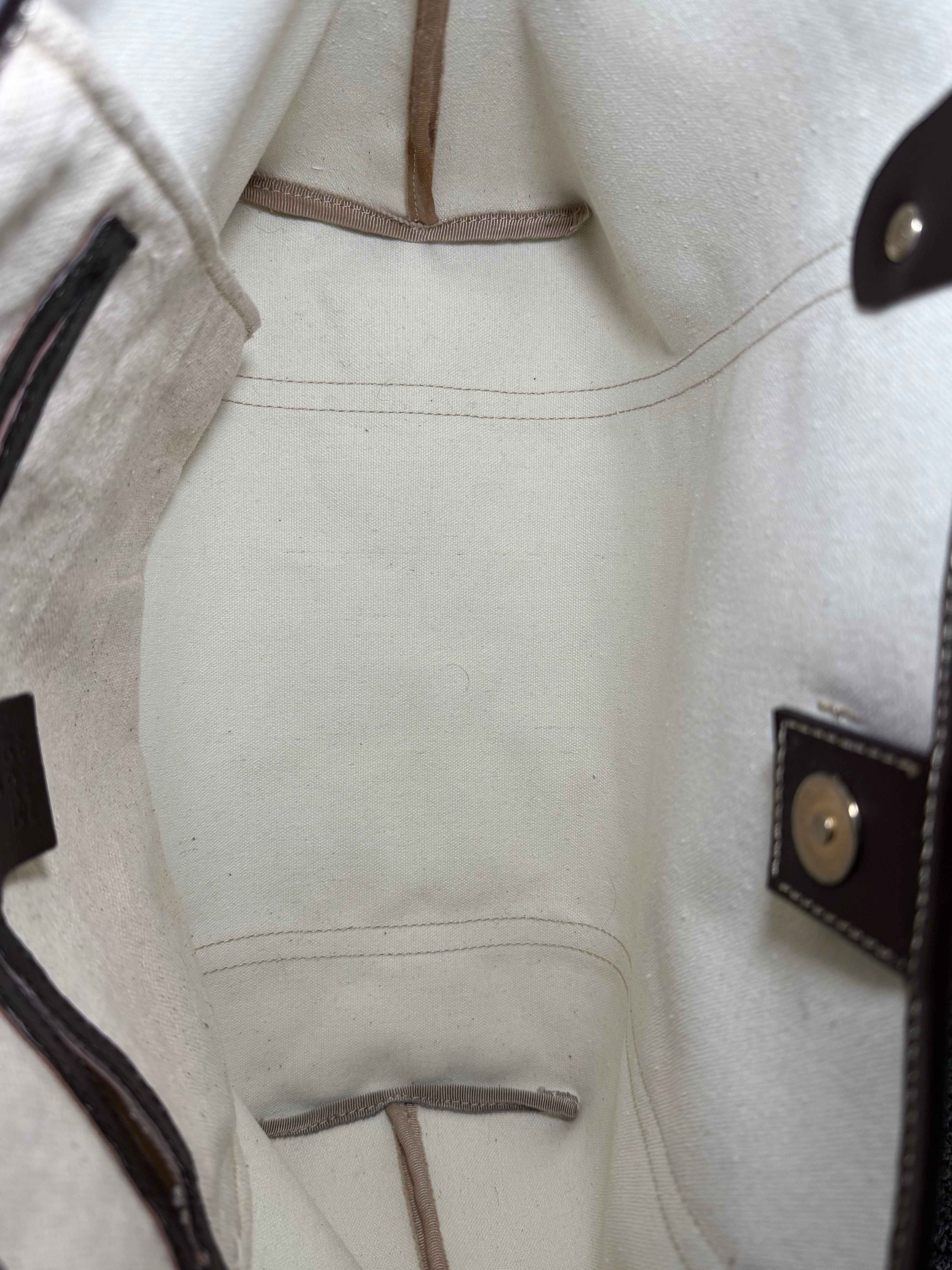 ♠️ Vintage Gucci Chocolate Canvas Tote