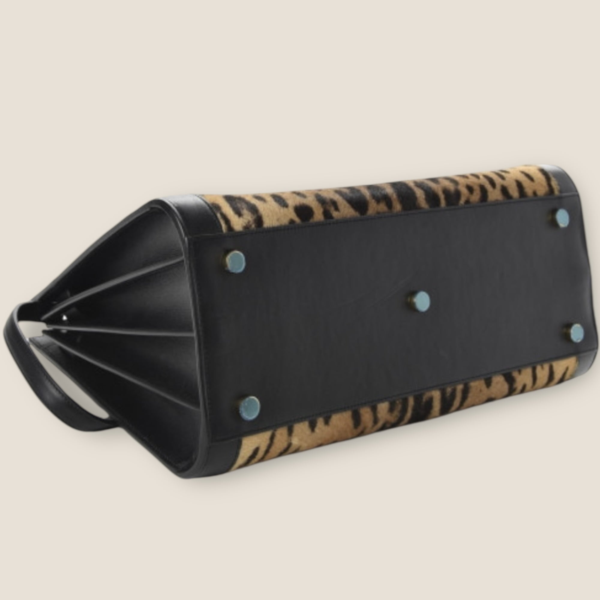 🐆 Saint Laurent Sac de Jour – Leopard Calf Hair & Black Leather (Large)